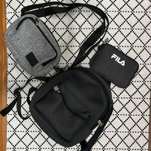 “Scuba” feel material mini backpack and small purse